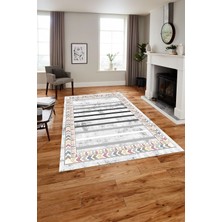 Napoli Home Dijital Baskılı Modern Çerçeveli Yıkanabilir Kaymaz Yolluk Mutfak Salon Halısı, MODERN-174-RENKLİ,