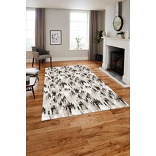 Napoli Home Dijital Baskılı Modern Sade Yıkanabilir Kaymaz Yolluk Mutfak Salon Halısı, MODERN-197-KAHVE,