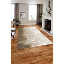 Napoli Home Baskılı Modern Sade Üç Renk Model Yıkanabilir Kaymaz Yolluk Mutfak Salon Halısı, MODERN-219-BEJ,