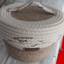 Home Decors By Özlem Kapaklı Sepet Takımı Hasır Sepet Hediyelik SEPET-20X14CM