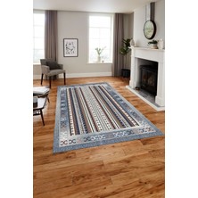 Napoli Home Baskılı Modern Afgan Desen Yıkanabilir Kaymaz Yolluk Mutfak Salon Halısı, MODERN-217-RENKLİ,