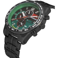 Polo Air Erkek Kol Saati Siyah Yeşil Renk PL-0972E3X