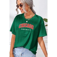 Only Trendwear Unisex Chiago Baskılı T-Shirt