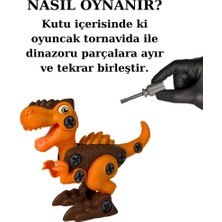 Dino Ceyden Sök Tak Turuncu Dinazor Yapboz Oyuncak Puzzle Legolar Geliştirici Çocuk Oyuncağı