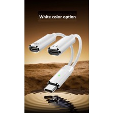 Livx 2in 1 100W Type C To Type C & Type C Hızlı Şarj Kulaklık Arama Dönüştürücü Otgtc