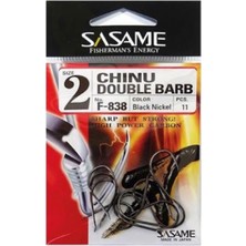 Sasame F-838 Chinu Double Barb Black Nickel Iğne - 4