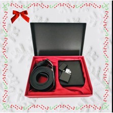 Carlino Sevgililer Günü Erkek Siyah Cüzdan- Kemer -Çakmak