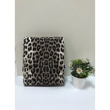 Asev Home Ipli Ayarlanabilir Stoperli 300GR/M2 Keçeli Büyük Boy Ütü Masası Kılıfı Örtüsü Bezi 55X140 cm Leopar