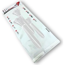 Tek-İş Plastik Kablo Bağı Klipsi Cırt Kelepçe 200 - 250 - 300 mm x 3.6 mm Beyaz Toplam 60 Adet