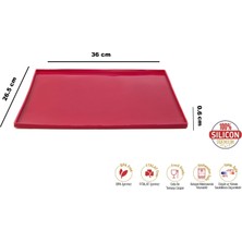 Silikon Fırın Matı (Pişirme Tepsisi) Vişne Rengi