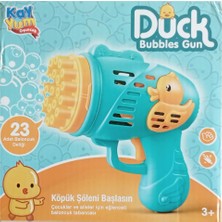Duck Çok Delikli Pilli Köpük Atan Tabanca Oyuncağı 23 Delikli Bubble Gun Çocuk Bebek Oyuncağı