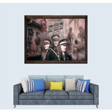 Türkçü, Mustafa Kemal Atatürk Sözleri , Türk, Çerçeveli Cam Duvar Tablosu 30 x 45  cm