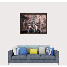 Türkçü, Mustafa Kemal Atatürk Sözleri , Türk, Çerçeveli Cam Duvar Tablosu 30 x 45  cm