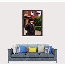 Türkçü, Mustafa Kemal Atatürk , Türk, Çerçeveli Cam Duvar Tablosu 20 x 30  cm  SP13