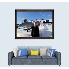 Cumhurbaşkanımız Recep Tayyip Erdoğan, Çerçeveli Cam Duvar Tablosu 20 x 30  cm  SP16