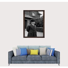 Türkçü, Mustafa Kemal Atatürk , Türk, Çerçeveli Cam Duvar Tablosu 30 x 45  cm  Sp2