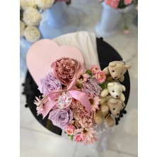 Zb Flowers Sevgiliye Hediye Doğum Günü Hediyesi Kutuda Çiçek Içinden Geldi Ayıcıklı Çiçek