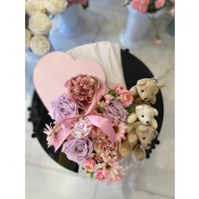 Zb Flowers Sevgiliye Hediye Doğum Günü Hediyesi Kutuda Çiçek Içinden Geldi Ayıcıklı Çiçek