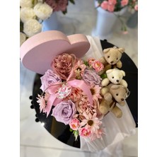 Zb Flowers Sevgiliye Hediye Doğum Günü Hediyesi Kutuda Çiçek Içinden Geldi Ayıcıklı Çiçek