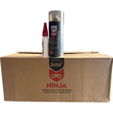 Selsil Ninja Süper Hızlı Yapıştırıcı 400ML+SÜPER Hızlı Yapıştırıcı 100G. 25 Adet