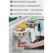 Niss Home Yapışkanlı Pratik Çok Amaçlı Mutfak Banyo Lavabo Düzenleyici Askılı Organizer Sıvı Sabunluk