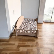 Evnalia Taht Kedi Köpek Yatağı Ergonomik 40x70 cm Çam Renk ,Yıkanabilir Duck Kumaş Minderi ile Beraber