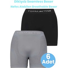 Uniquetrenders Erkek Dikişsiz/seamless Nefes Alabilen Boxer 6 Adet