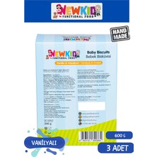 Good Food New Kid Organik Siyez Unu ve Organik Yulaflı, Tereyağlı,vanilyalı Bebek ve Çocuk Bisküvisi 200 G X3