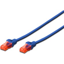 Digitus Patch Kablo, U-UTP, CAT. 6, 10 metre, AWG 26/7, Cu, LSZH, mavi renk