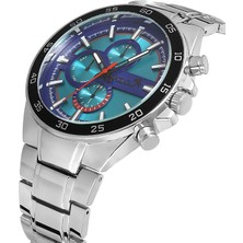 Polo Air Spor Metal Erkek Kol Saati Gümüş Mavi Lacivert Renk PL-0961E2X