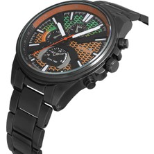 Erkek Kol Saati Siyah Yeşil Turuncu Renk PL-0967E3X