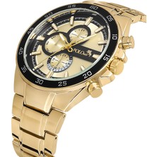 Polo Air Spor Metal Erkek Kol Saati Gold Siyah Renk PL-0961E6X