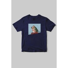 Fishing Balıkçıklık, Deniz Balık Avcılığı Regular Fit %100 Pamuk Bisiklet Yaka Hunter T-Shirt