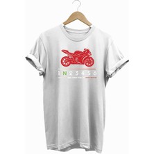 Blue Racing Motor - Mavi Yarış Motoru Baskılı Tshirt