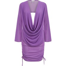 Aquella Tül Mor Degaje Yaka Üst-Etek Takım