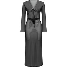 Aquella Çok Renkli Tül Crop Top-Etek Takım