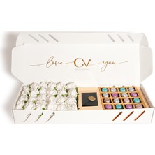 CV Chocolate Value Beyaz Kutuda Güller ve Çikolata