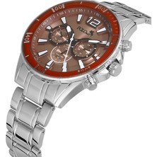 Polo Air Lüx Metal Erkek Kol Saati Bordo Kasa Coffy Kadran Renk PL-0971E4X