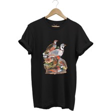 Avcılık Hunter Kurzhaar Av Köpeği ve Keklik Avcılığı Baskılı Regular Fit %100 Pamuk T-Shirt