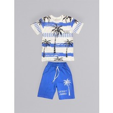Mnk Baby & Kids Baskılı Erkek Çocuk Tişört Şortlu Takım M00715