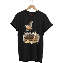 Avcılık Hunter Çulluk Avcılığı Baskılı %100 Pamuk Regular Fit T-Shirt