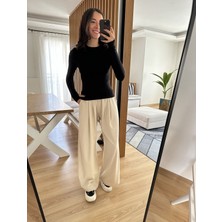 Myrum Butik Siyah Ms Uzun Kollu Basic Tişört L