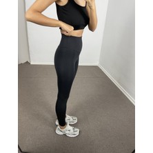 Myrum Butik Siyah Modal Yüksek Bel Premium Tayt Xl