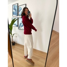 Myrum Butik Bordo Ayıcıklı Kazak Standart