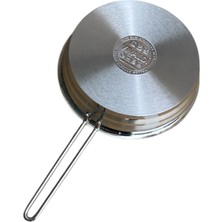Vivaldi Büyük Çelik Tava Indüksiyon Tabanlı 24CM Kızartma Yemek Tavası Uzun Saplı