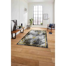 Napoli Home Baskılı Mermer Akrilik Model Kaymaz Yıkanabilir Yolluk Mutfak Salon Halısı, Mermer-59-Gri,