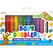 Ooly  Klasik Renkler Ooly Body Doodlers 12’li Yüz ve Vücut Boyası