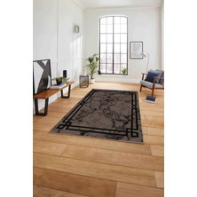 Napoli Home Baskılı Mermer Model Dekoratif Kaymaz Yıkanabilir Yolluk Mutfak Salon Halısı, Mermer-66-Vizon,
