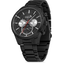 Polo Air Erkek Metal Kol Saati ve Parfüm Seti Hediyelik Kutusunda Kombin Siyah Renk PL-0950E1