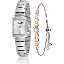 Polo Air Vintage Kadın Kol Saati Dorika Bileklik Hediyelik Kombin Gümüş PL-1491B2
